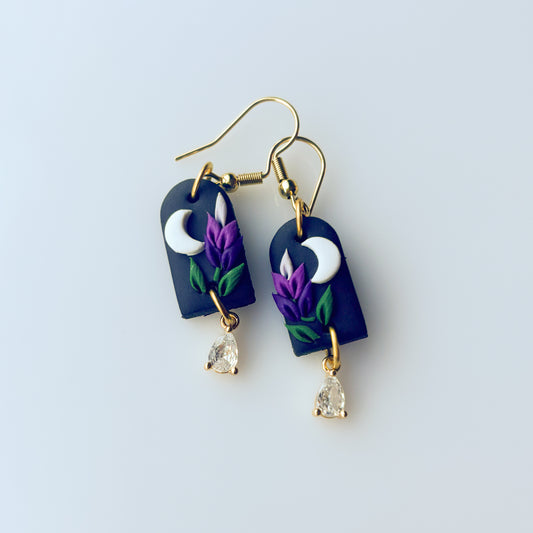 LAVENDER MOON MINI EARRINGS