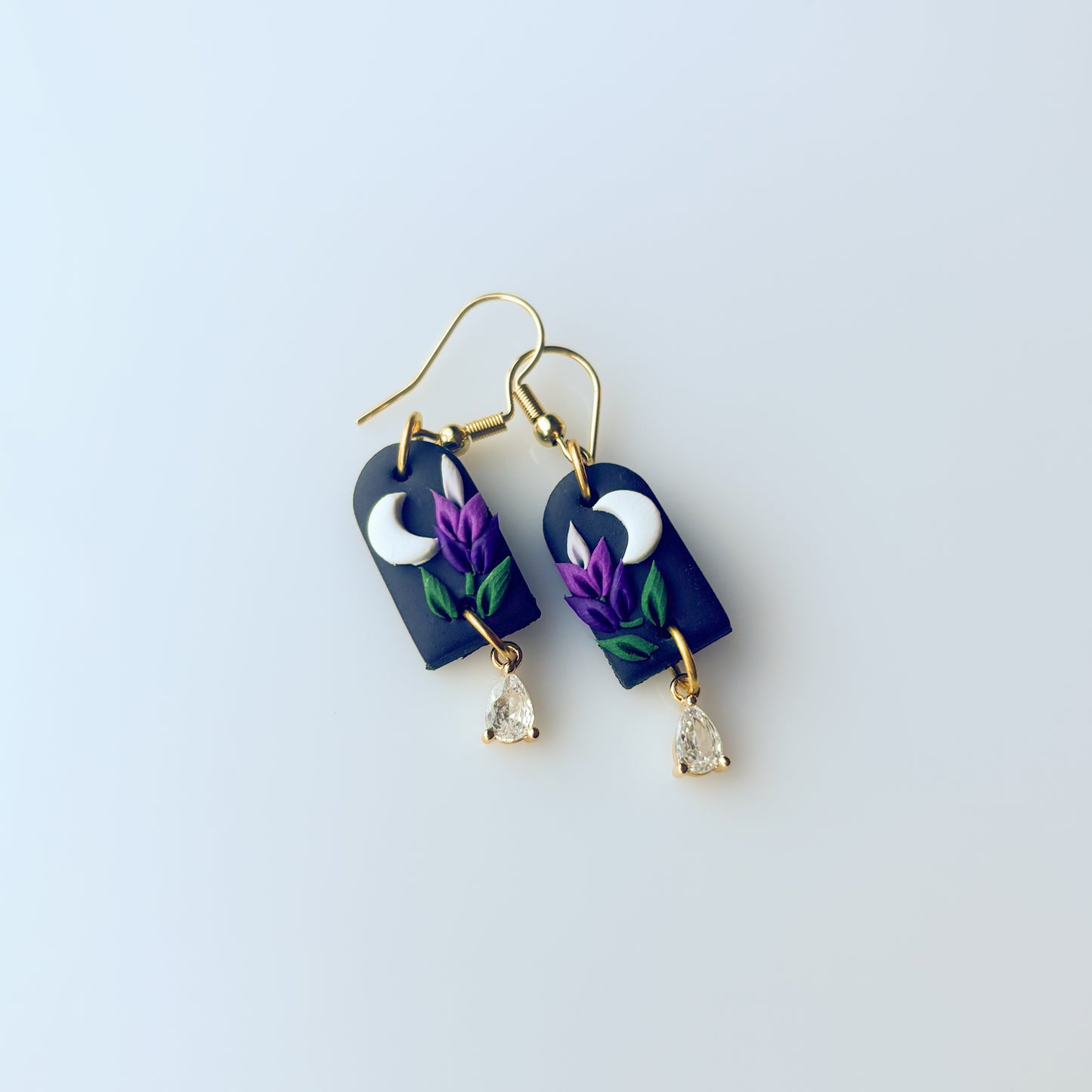 LAVENDER MOON MINI EARRINGS