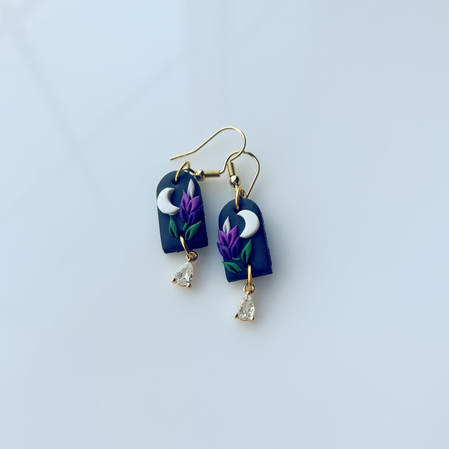 LAVENDER MOON MINI EARRINGS