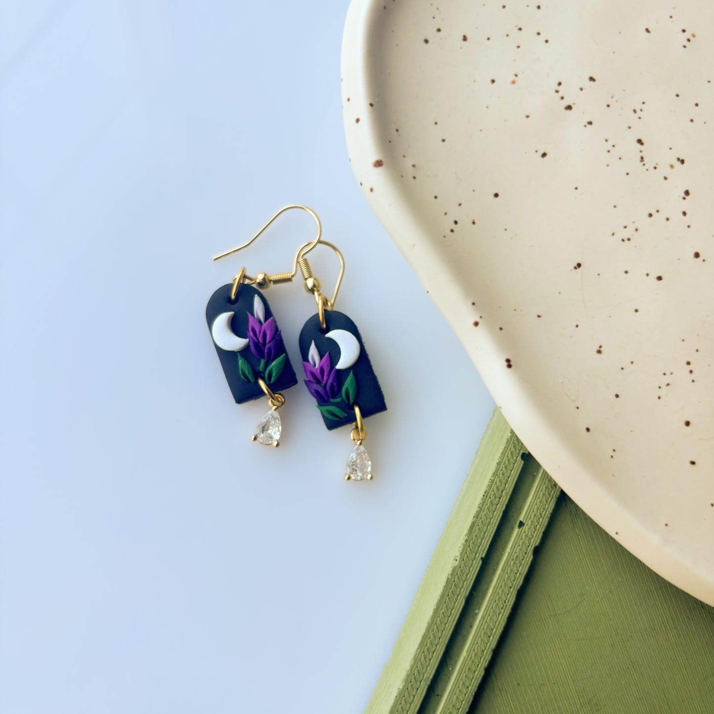 LAVENDER MOON MINI EARRINGS