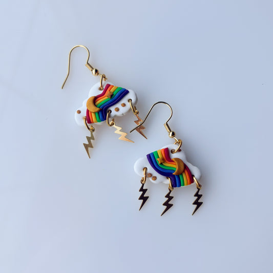 RAINBOW STORM CLOUD EARRINGS