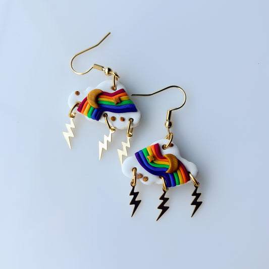 RAINBOW STORM CLOUD EARRINGS