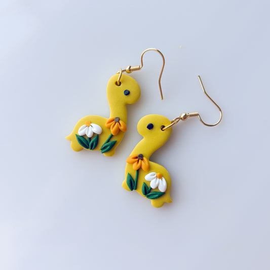 DAISY DINO EARRINGS (BRONTOS)