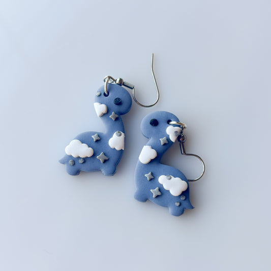 CLOUDY DINO EARRINGS (BRONTO)