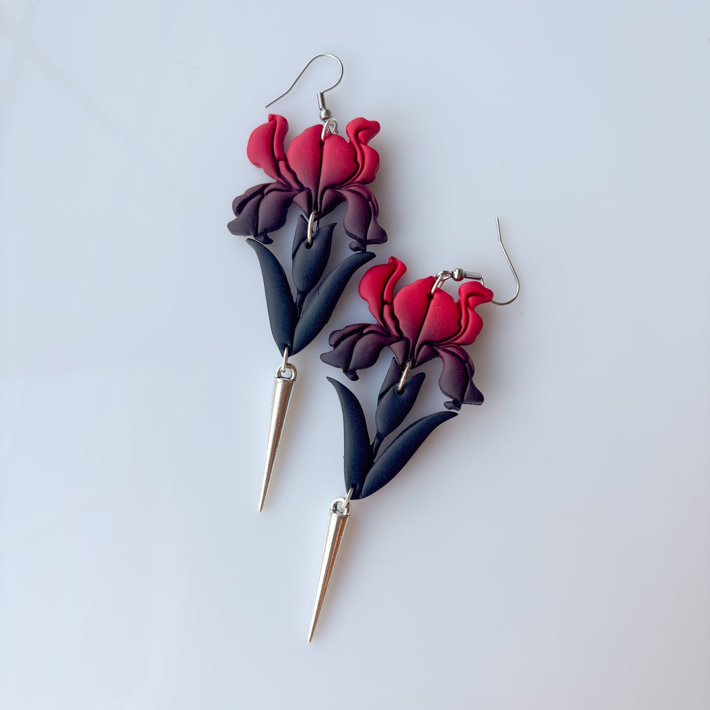 GOTHIC ROSE IRIS EARRINGS