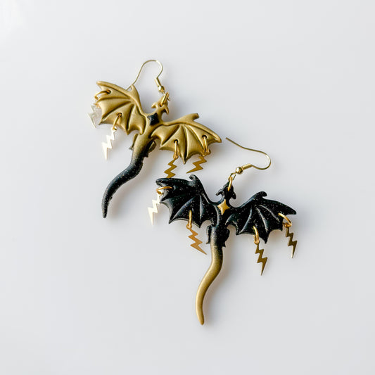 BRONZE TWILIGHT STAR DRAGON EARRINGS