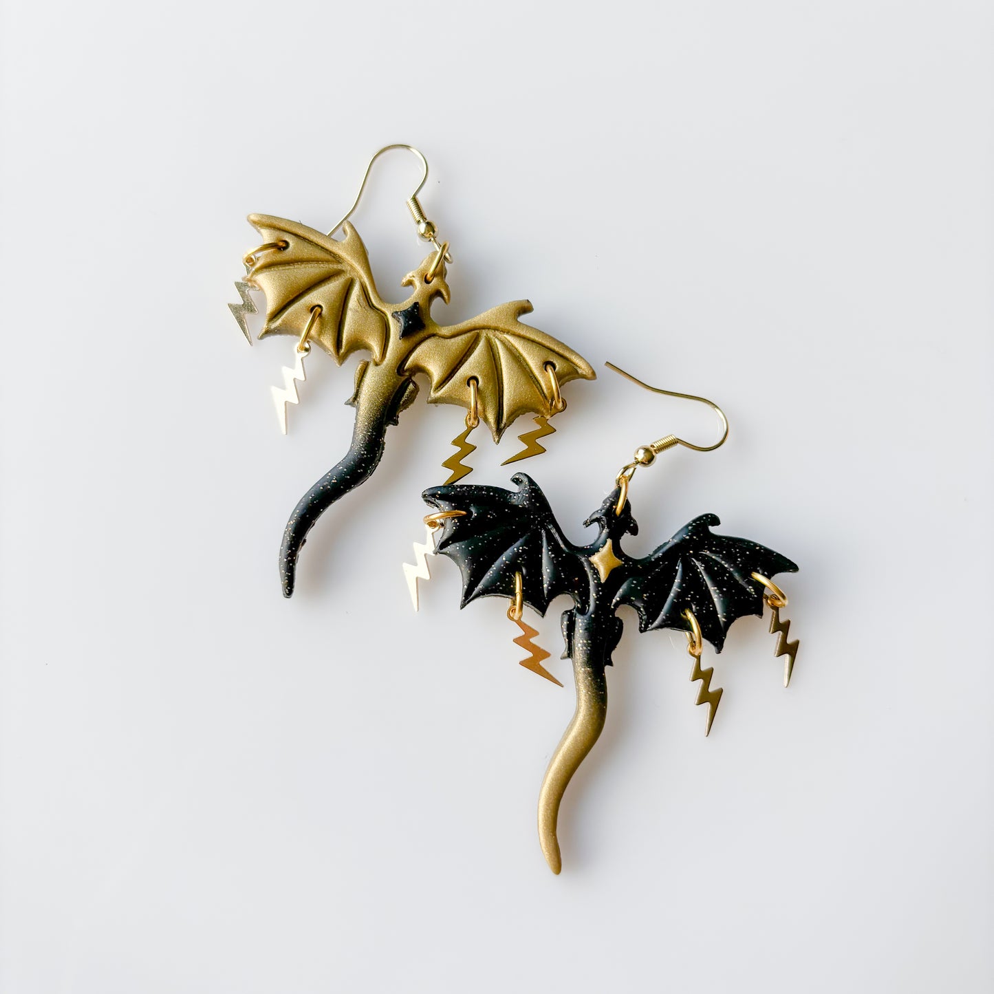 BRONZE TWILIGHT STAR DRAGON EARRINGS