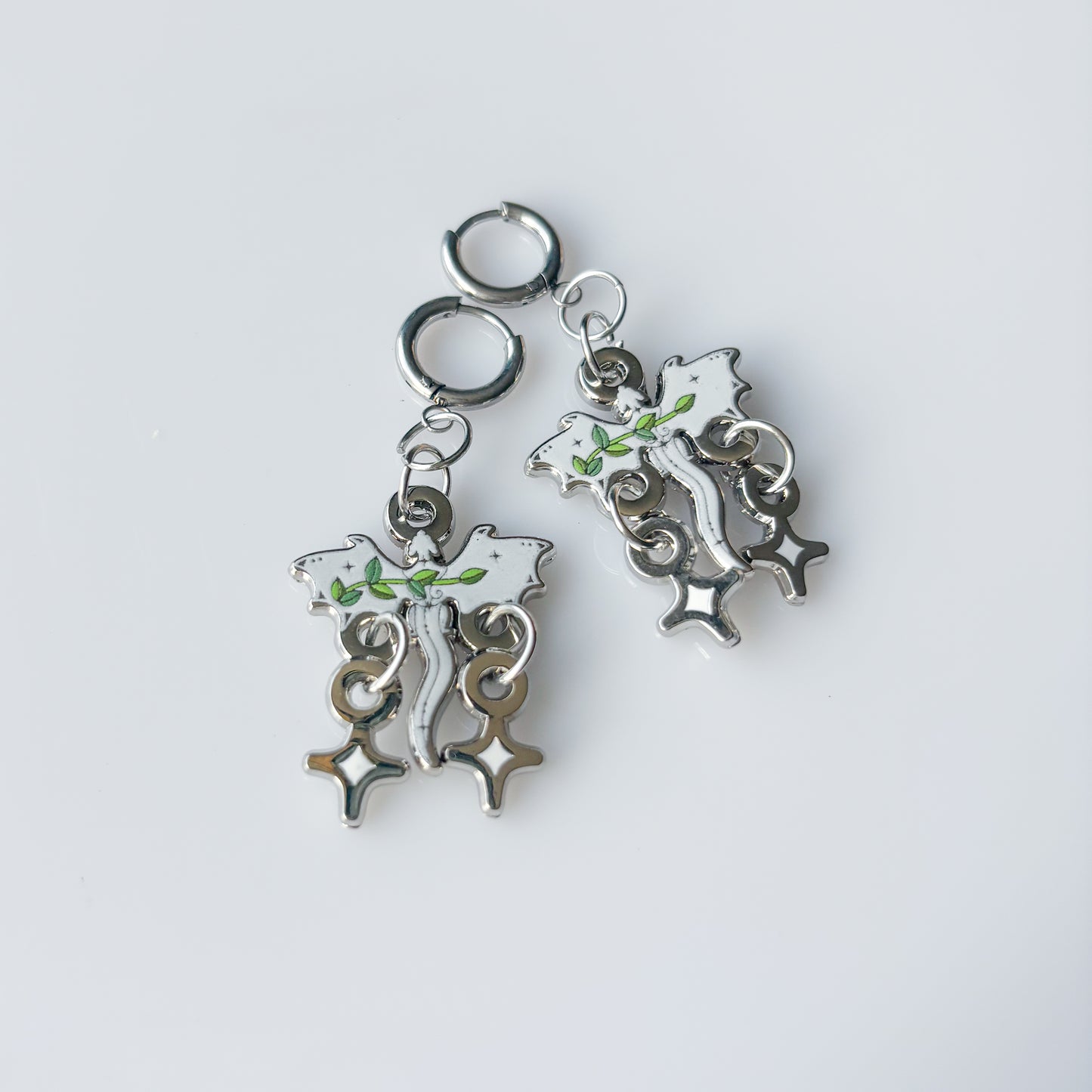 DISCOUNTED - CELESTIAL VINE DRAGON METAL EARRINGS