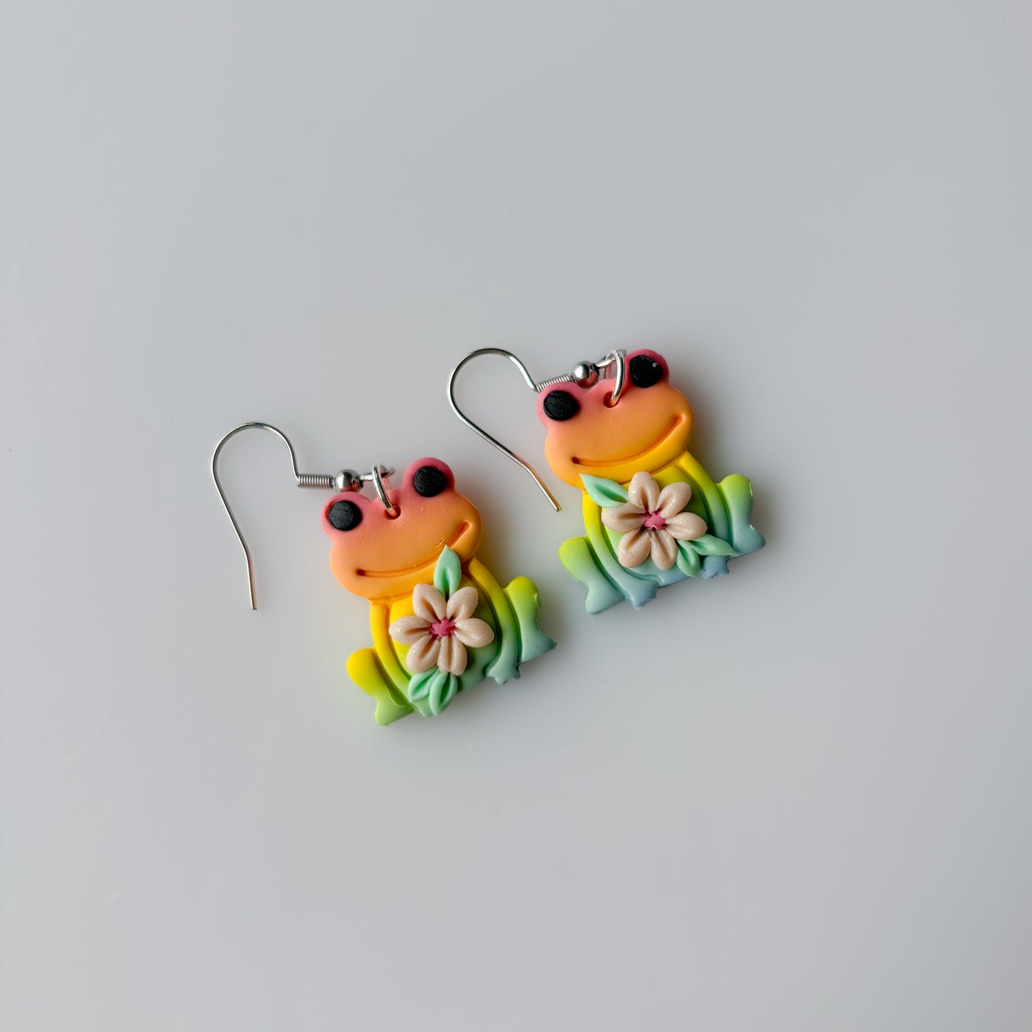 PASTEL RAINBOW FROG EARRINGS