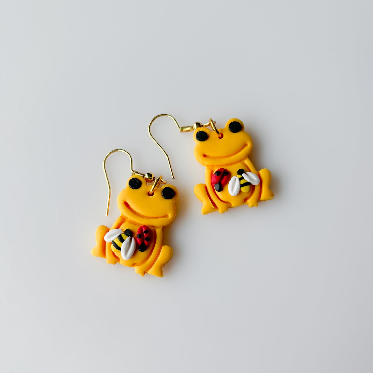 LADYBUG AND BEE FROG EARRINGS