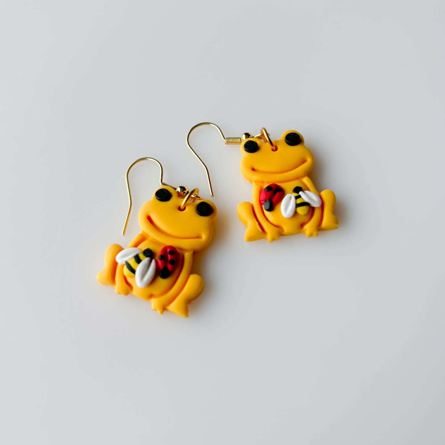 LADYBUG AND BEE FROG EARRINGS