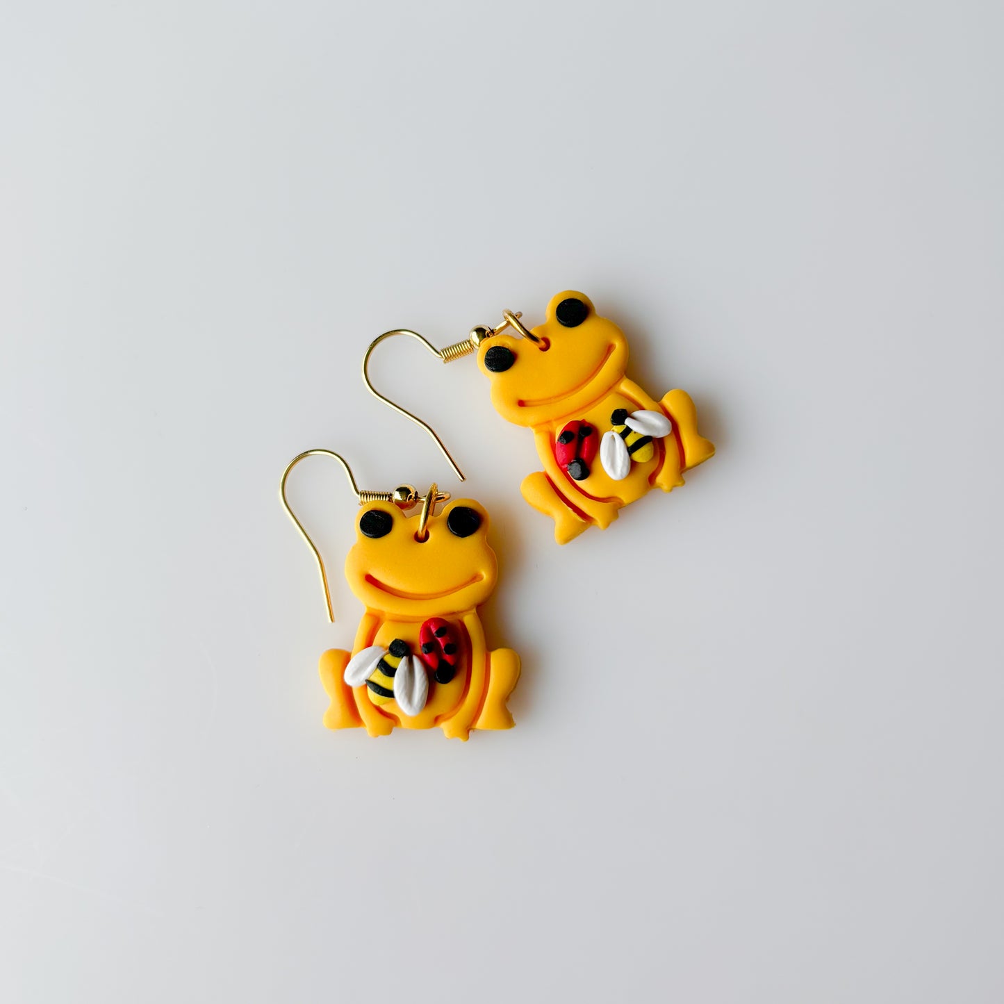 LADYBUG AND BEE FROG EARRINGS