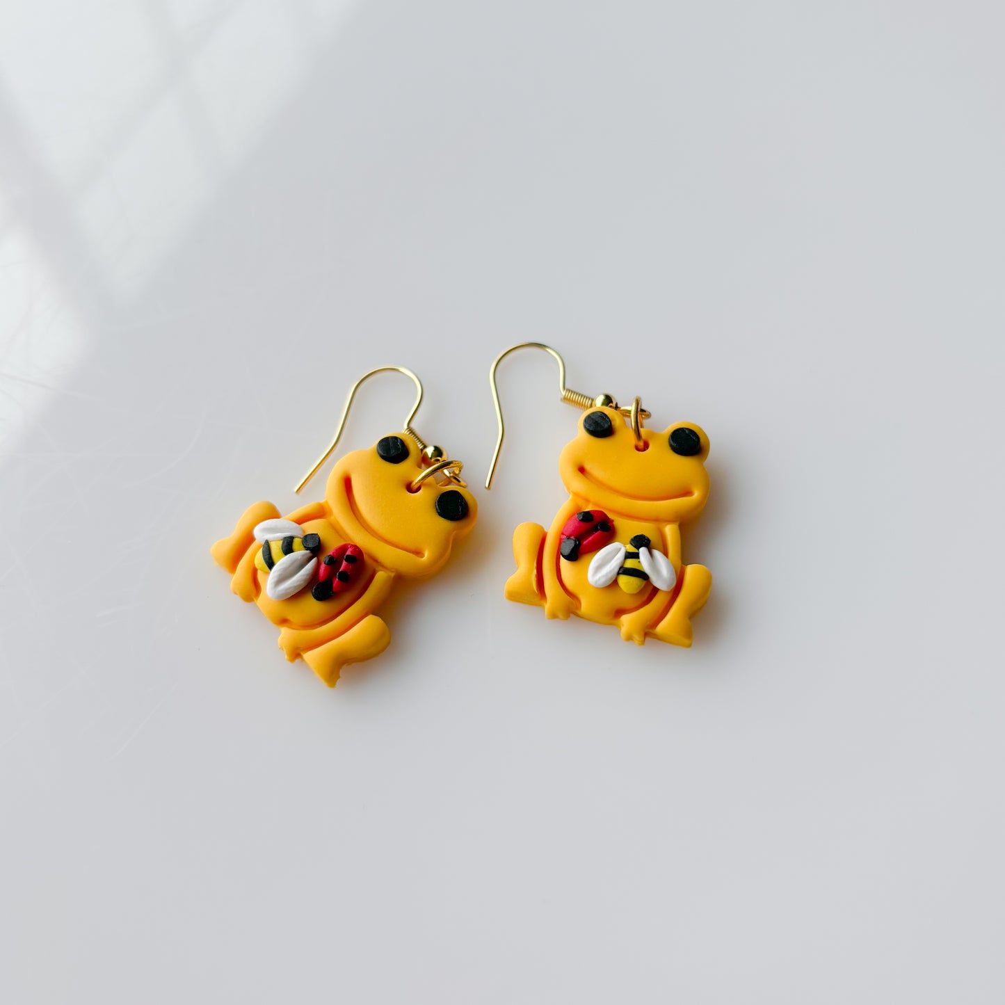 LADYBUG AND BEE FROG EARRINGS