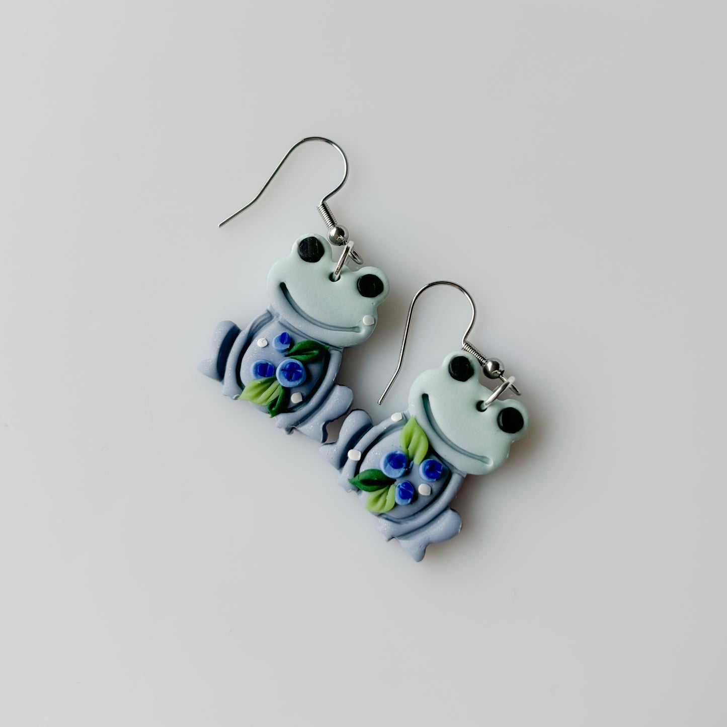 BLUEBERRY FROG EARRINGS