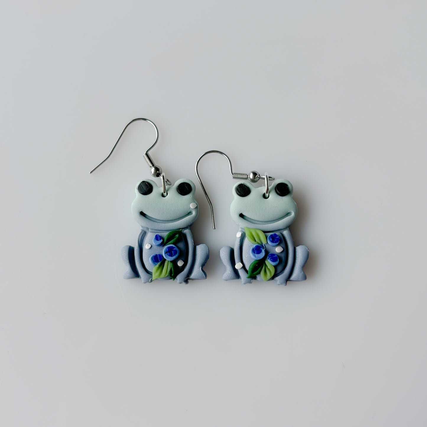 BLUEBERRY FROG EARRINGS