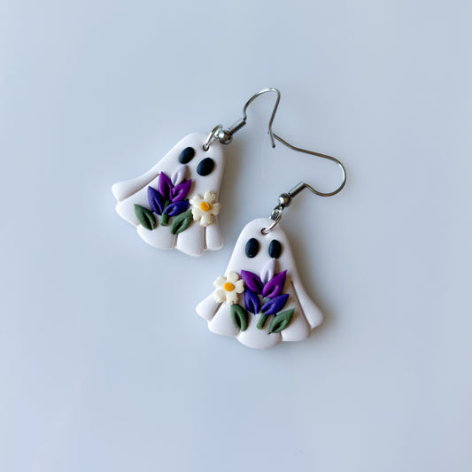 LAVENDER GHOST EARRINGS