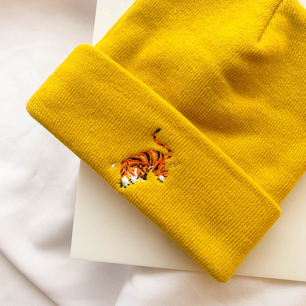 TIGER YELLOW BEANIE