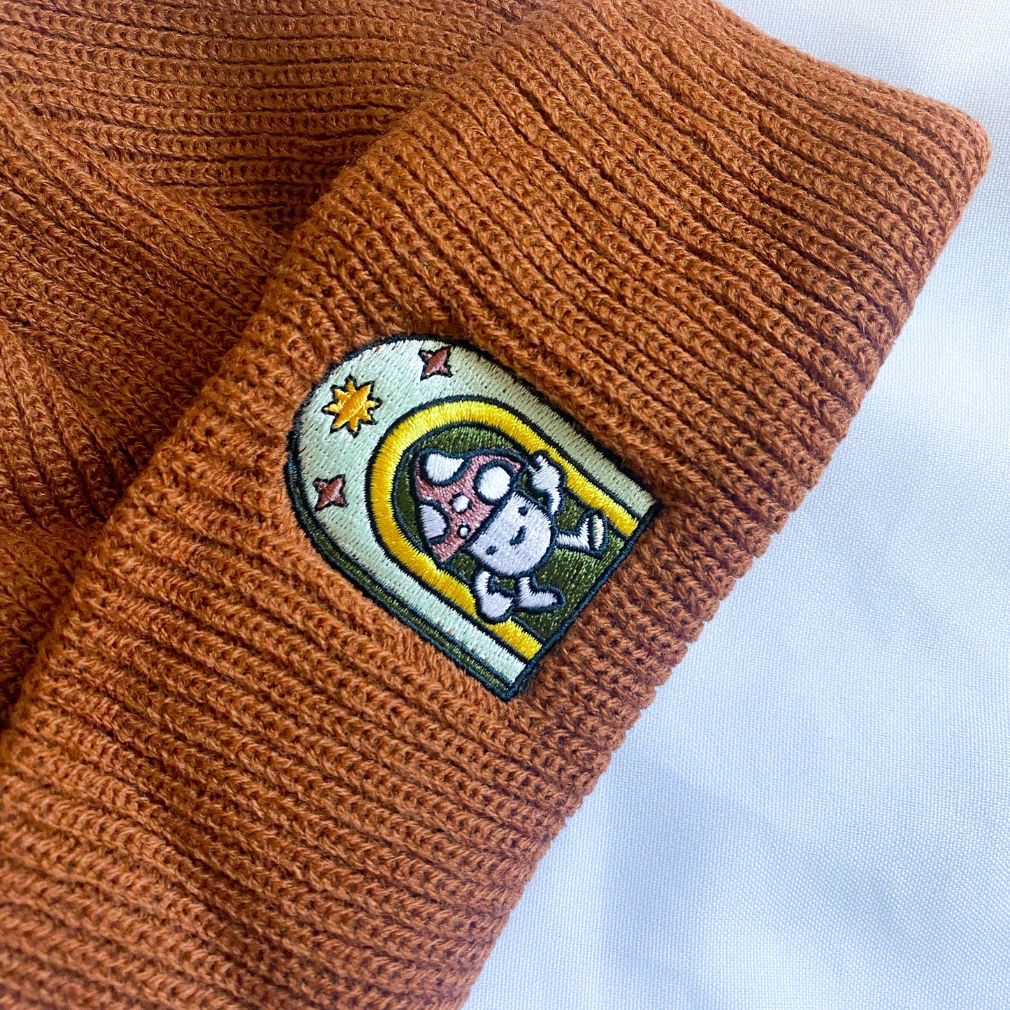 MUSHROOM KNIT FISHERMAN BEANIE