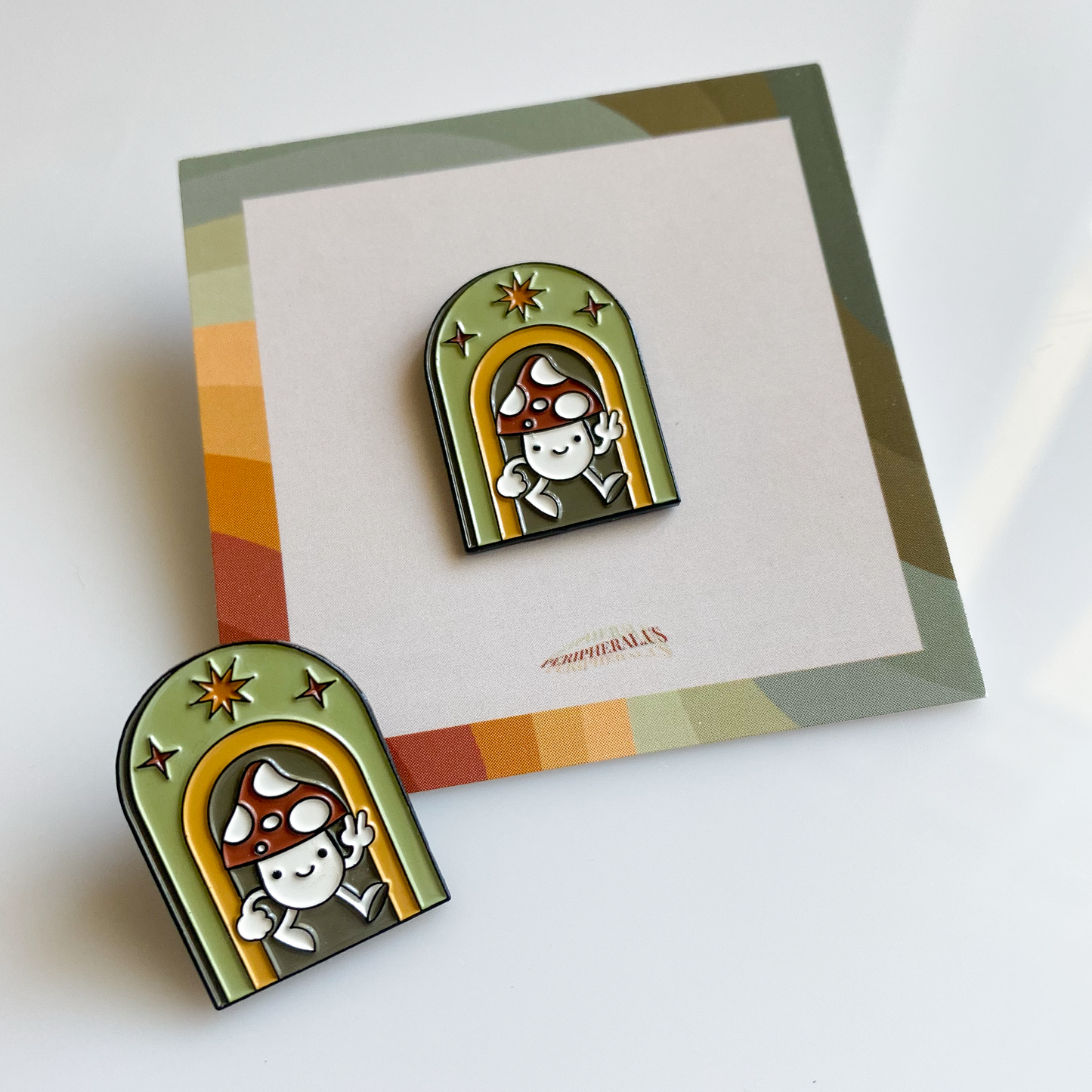 'HAPPY MUSHROOM' ENAMEL PIN